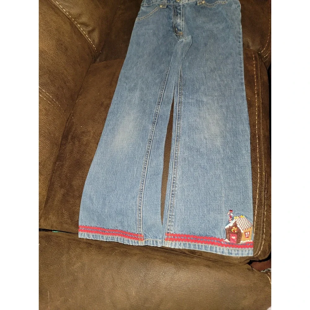 Gymboree vintage‎ sugar and spice gingerbread house jeans size 8